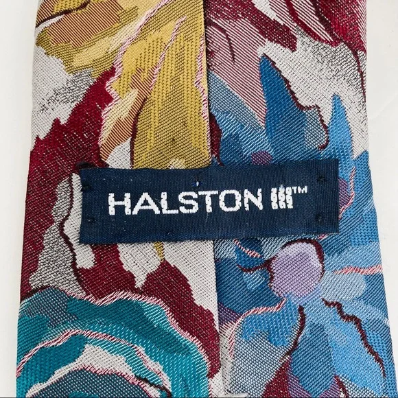 Halston III Abstract Floral Neck Tie - Picture 4 of 6